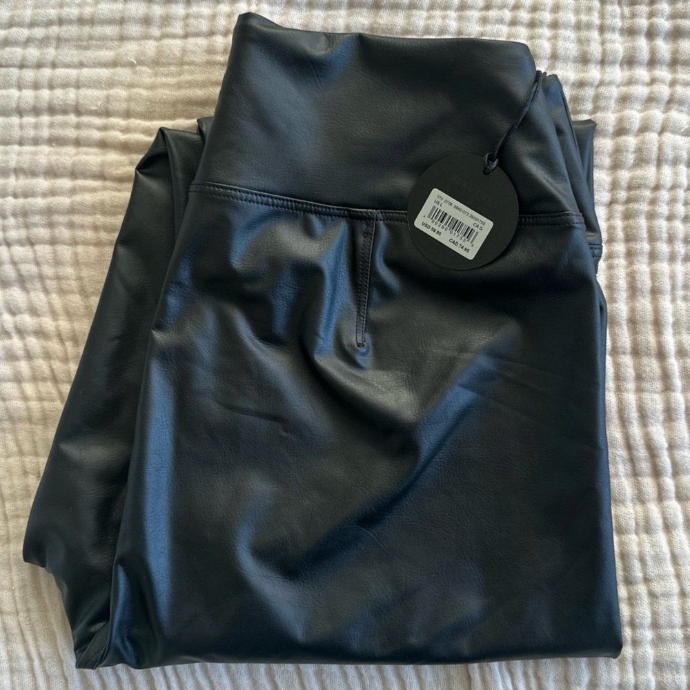 American Eagle Outfitters Black Faux Leathee Leggings